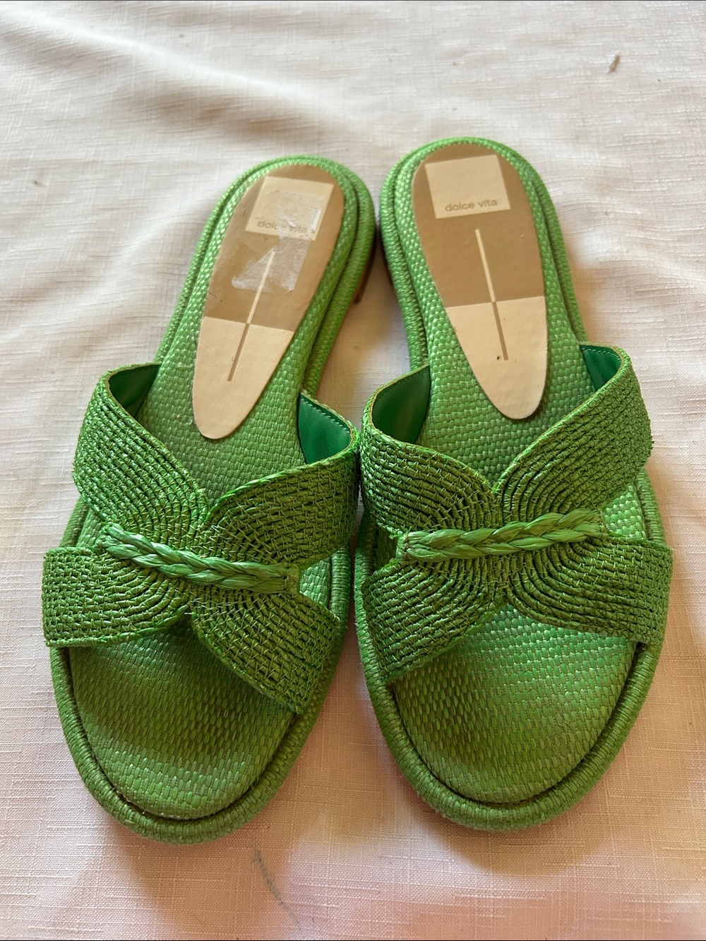 Dolce Vita Lime Braided Slide Mules